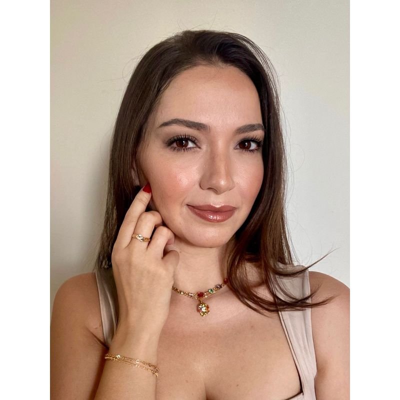 Anel Dois Corações - Folheado a Ouro 18k