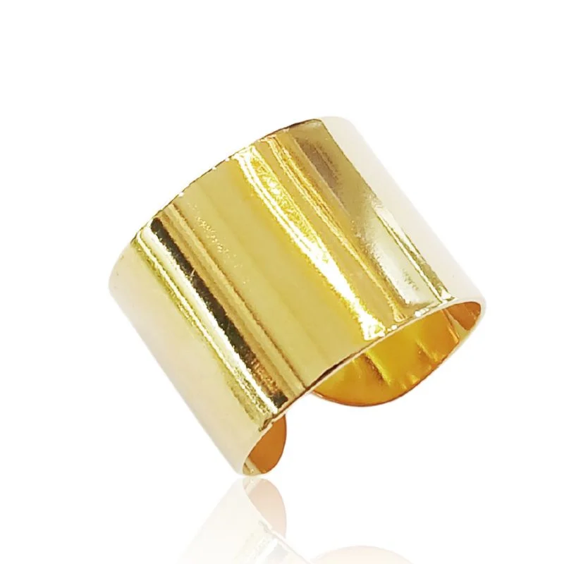 Anel Liso Regulável - Folheado a Ouro 18k
