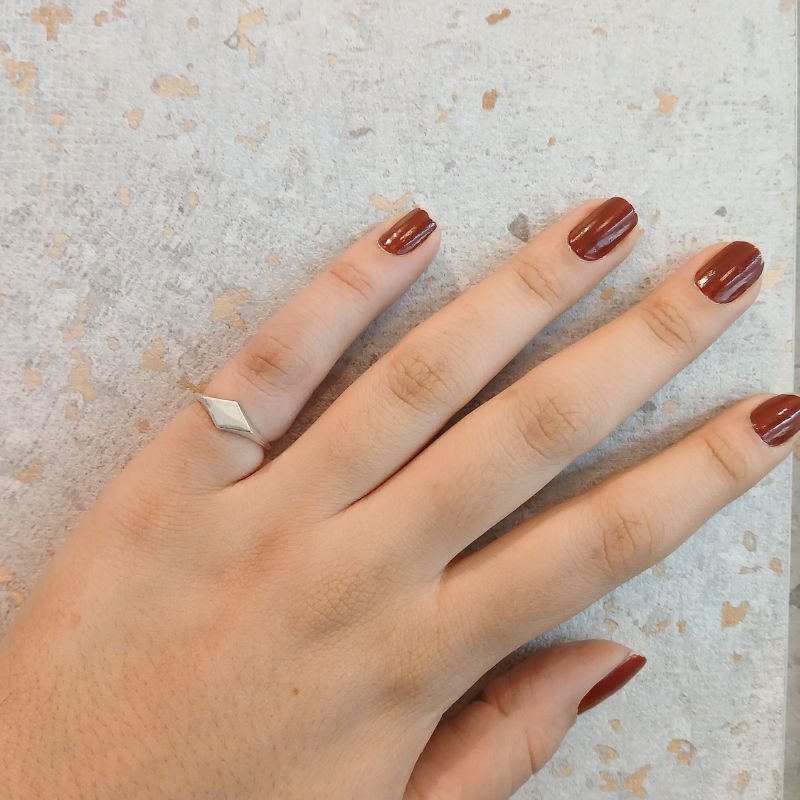 Anel Losango Dedinho - Prata 925