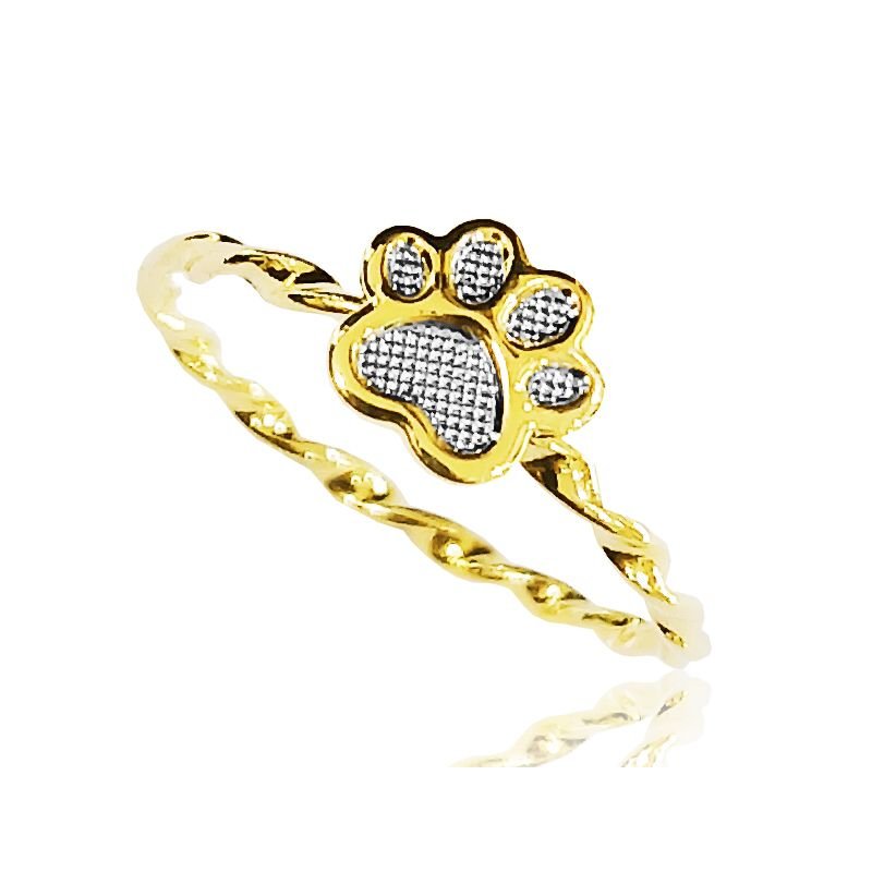 Anel Patinha Bicolor - Folheado a Ouro 18k
