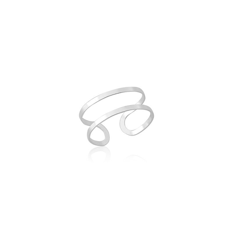 Anel Regulável Vazado - Prata 925