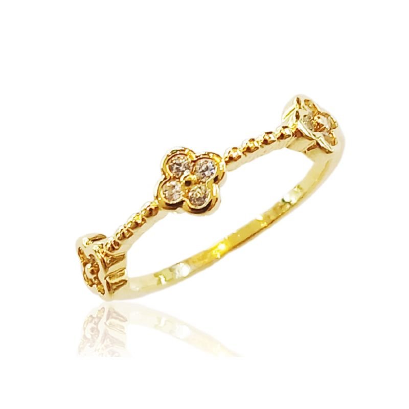 Anel Trevos - Folheado a Ouro 18k