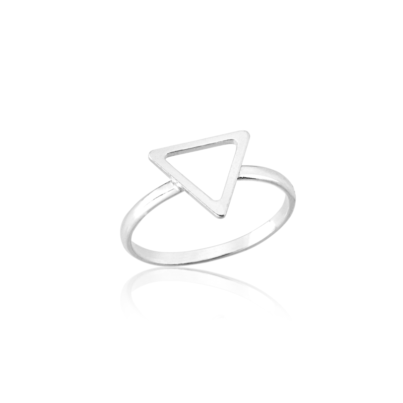 Anel Triângulo - Prata 925