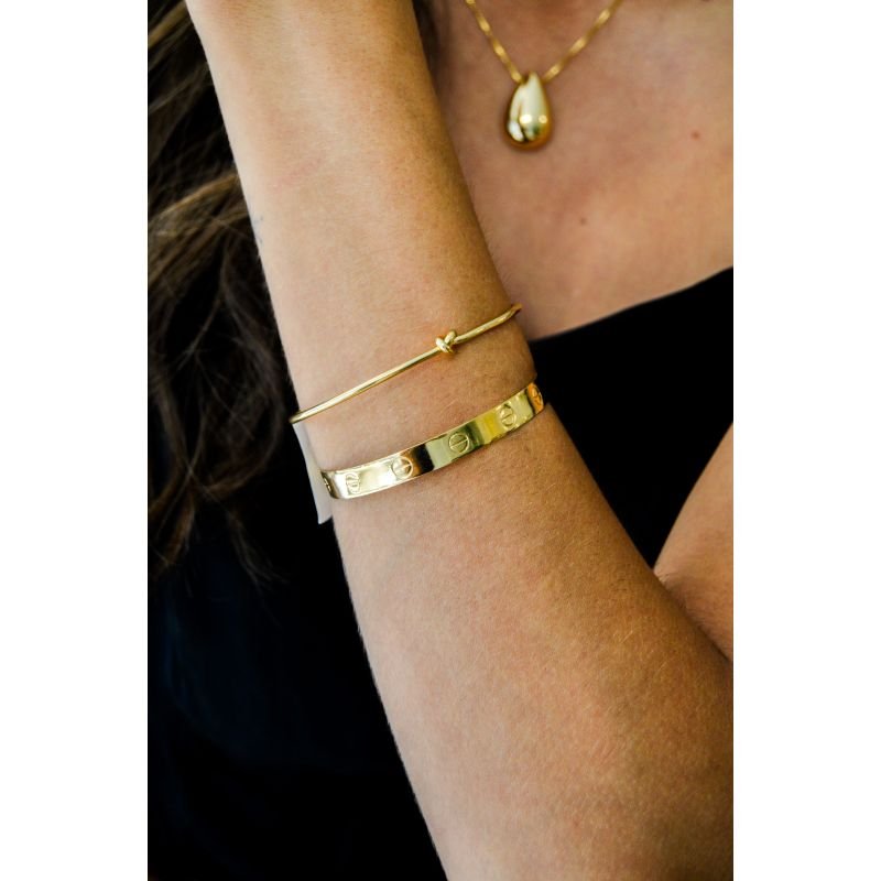 Bracelete Nó - Folheado a Ouro 18k