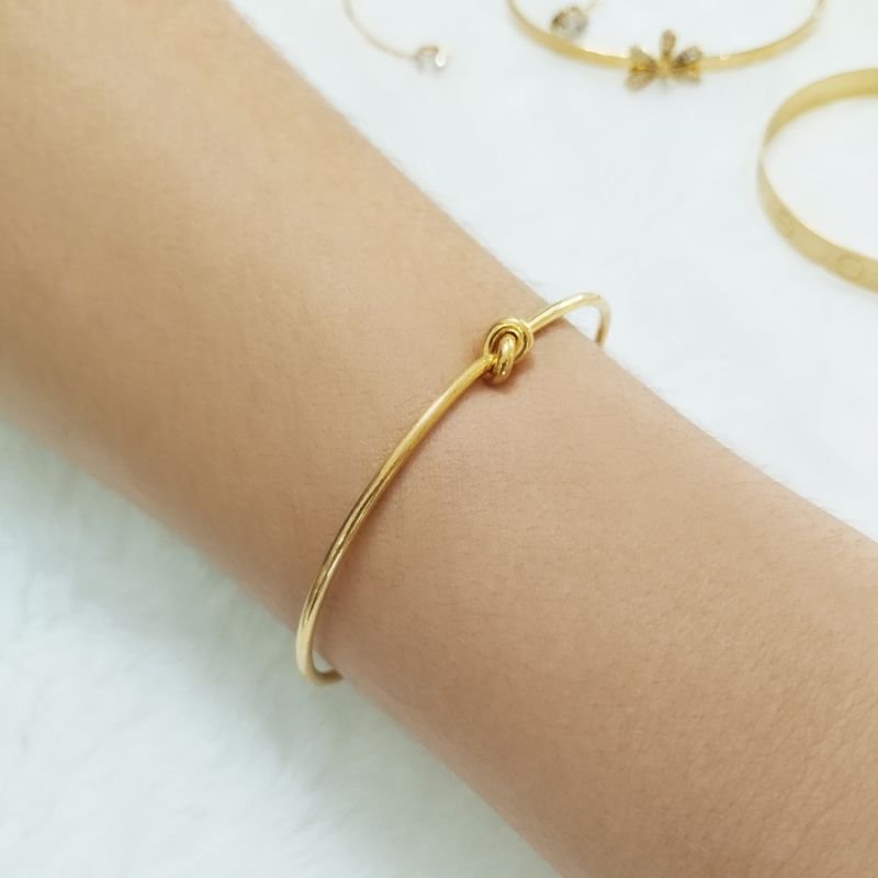 Bracelete Nó - Folheado a Ouro 18k