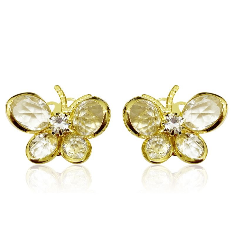 Brinco Borboleta - Folheado a Ouro 18k
