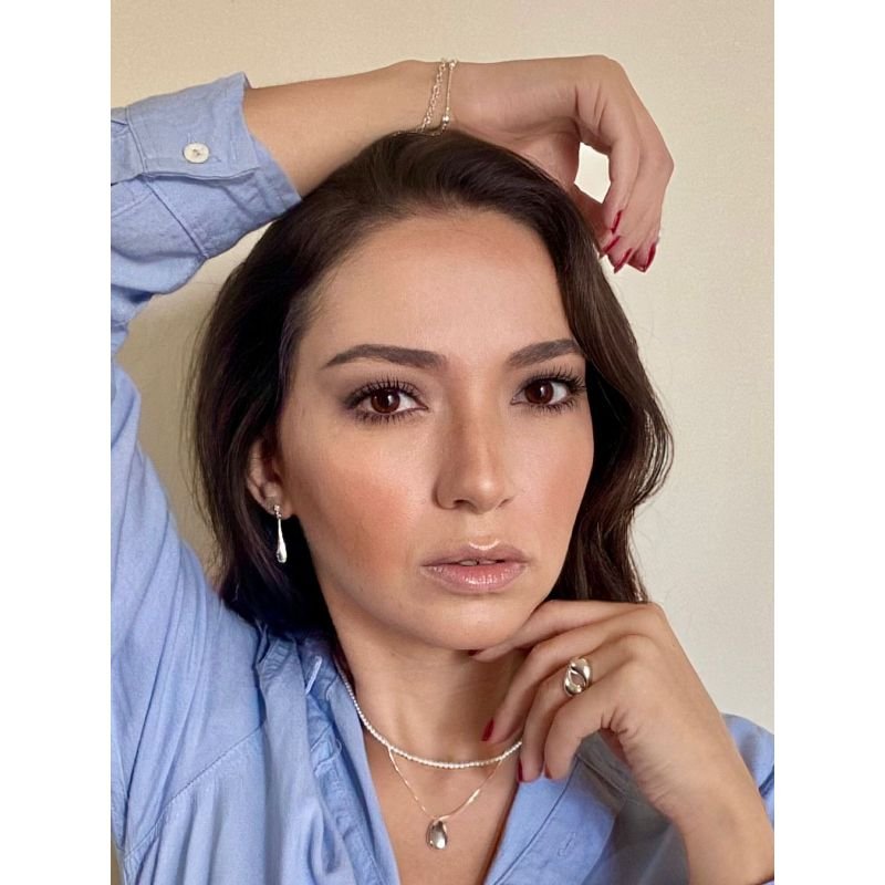 Brinco Gota com Zircônia - Prata 925