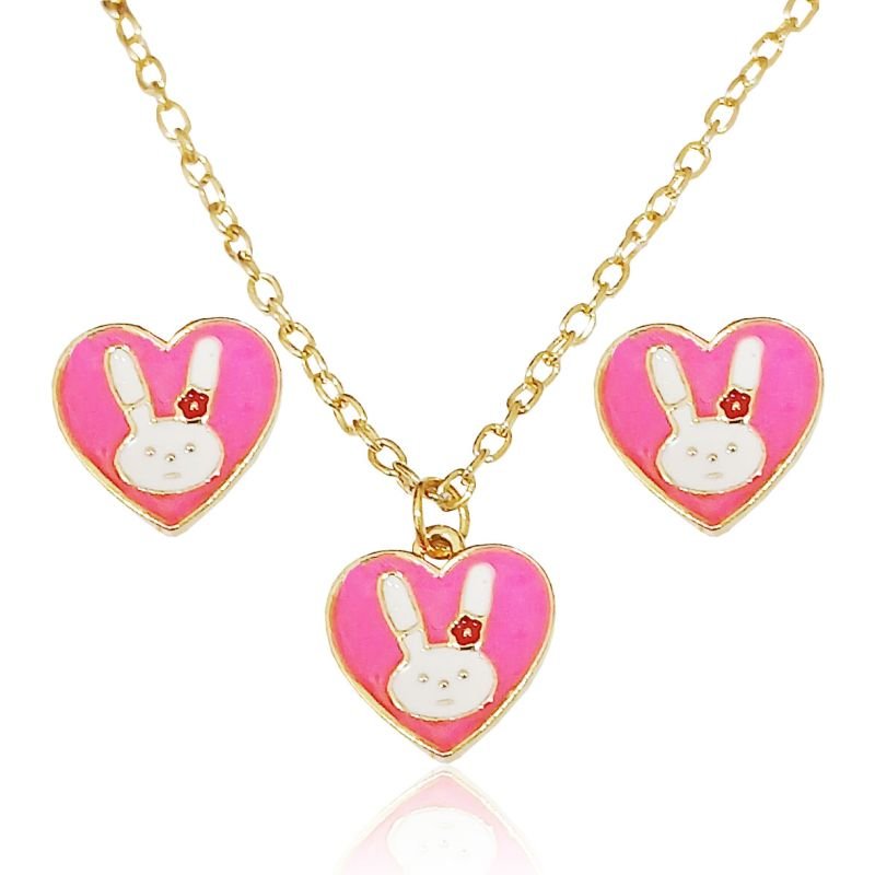 Conjunto Coelho - Folheado a Ouro 18k