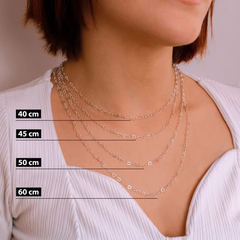 Corrente Corações - Prata 925