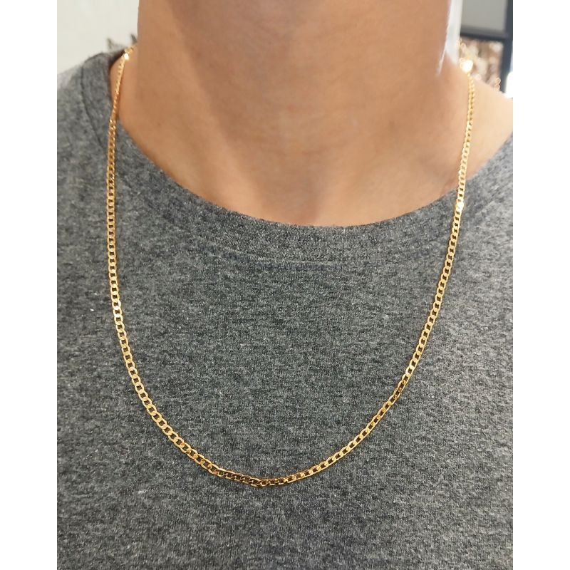 Corrente Groumet 3x1 - Folheada a Ouro 18k