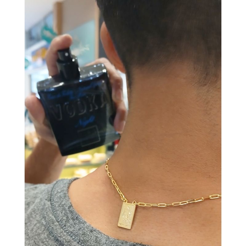 Escapulário Cartier - Folheado a Ouro 18k