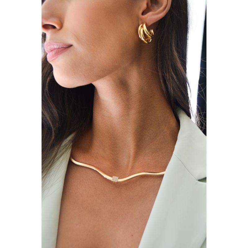 Gargantilha Aro - Folheada a Ouro 18k