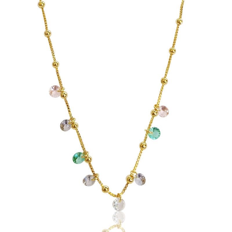 Gargantilha Choker Colors- Folheada a Ouro 18k