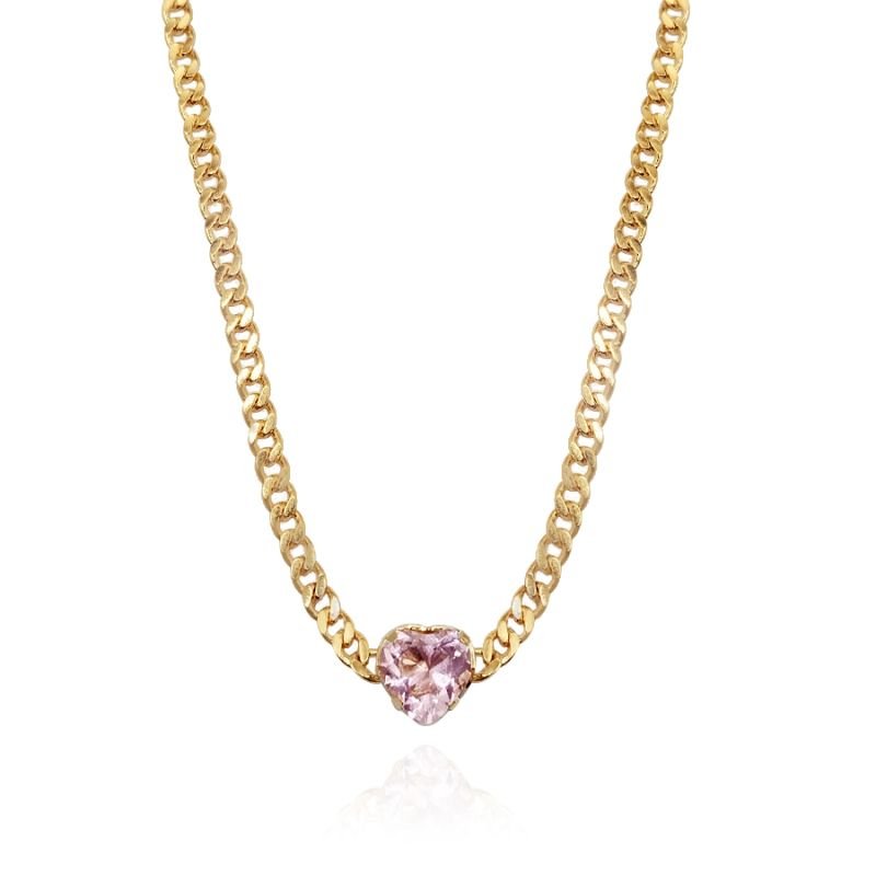 Gargantilha Choker Coração - Folheado a Ouro 18k