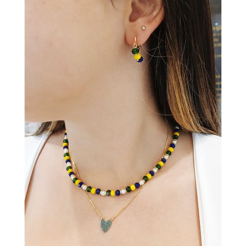 Gargantilha Colors - Folheada a Ouro 18k