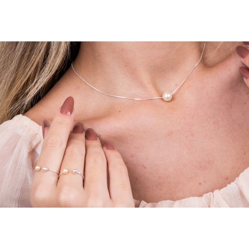 Gargantilha Pérola - Prata 925