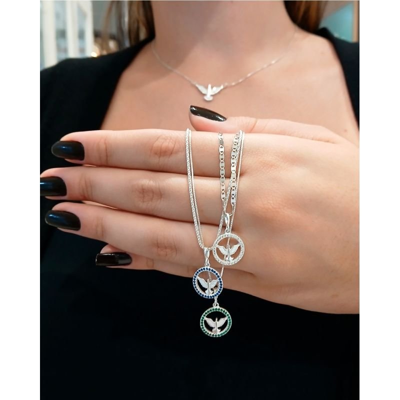 Medalha Divino Espírito Santo - Prata 925