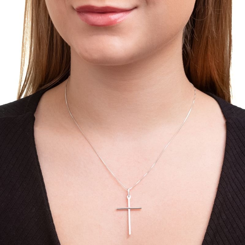 Pingente Cruz G - Prata 925