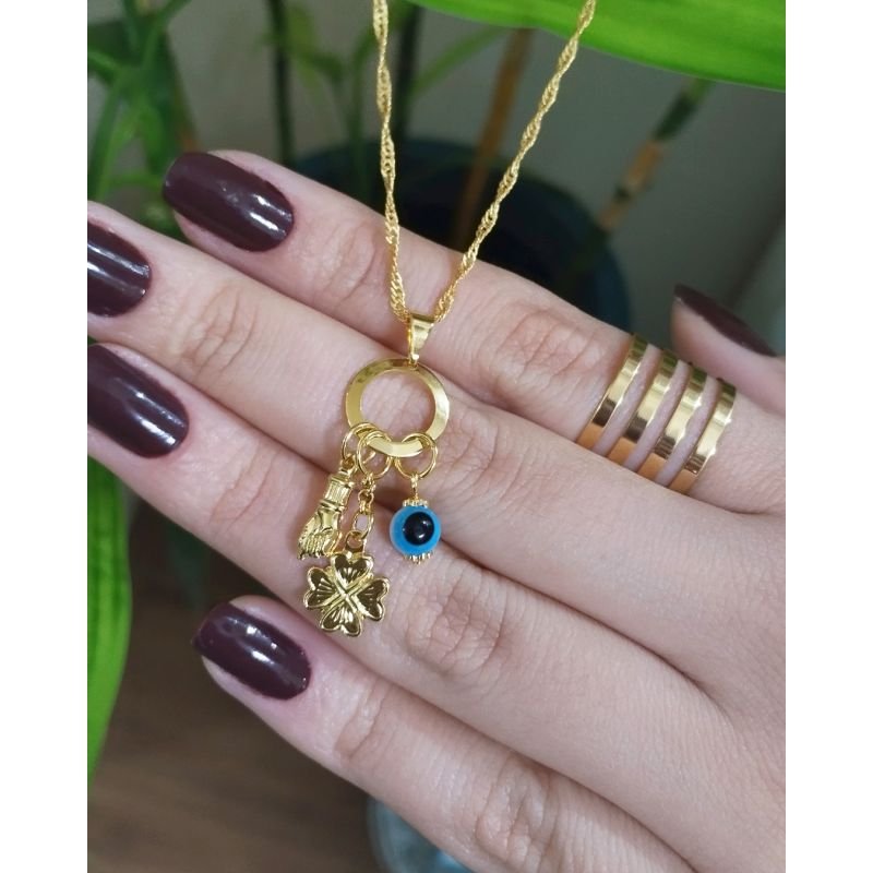 Pingente Patuá - Folheado a Ouro 18k