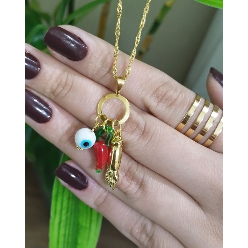 Pingente Patuá - Folheado a Ouro 18k